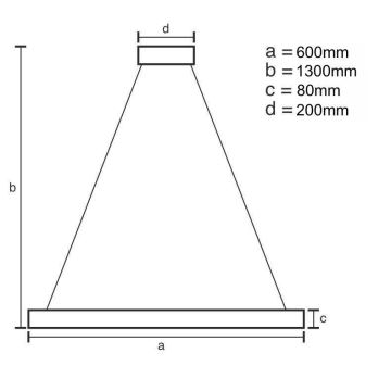 LED Dimmable chandelier on a string LED/50W/230V 3000-6500K + remote control