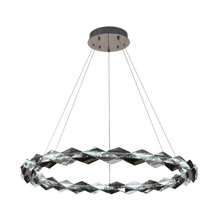 LED Dimmable crystal chandelier on a string LED/55W/230V 3000-6500K chrome + remote control