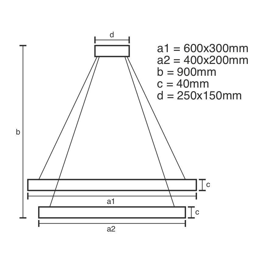 LED Dimmable chandelier on a string LED/65W/230V 3000-6500K + remote control