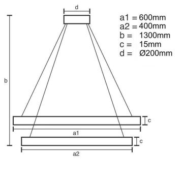 LED Dimmable chandelier on a string LED/65W/230V 3000-6500K + remote control