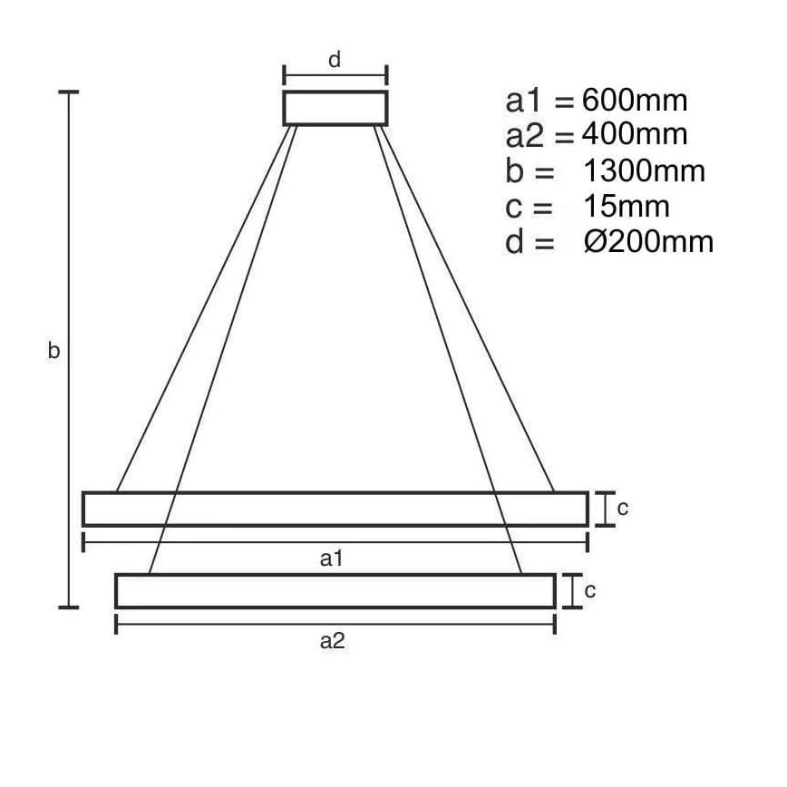 LED Dimmable chandelier on a string LED/65W/230V 3000-6500K + remote control