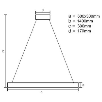 LED Dimmable crystal chandelier on a string LED/80W/230V 3000-6500K gold + remote control