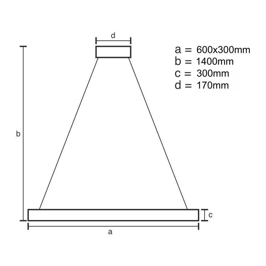 LED Dimmable crystal chandelier on a string LED/80W/230V 3000-6500K gold + remote control