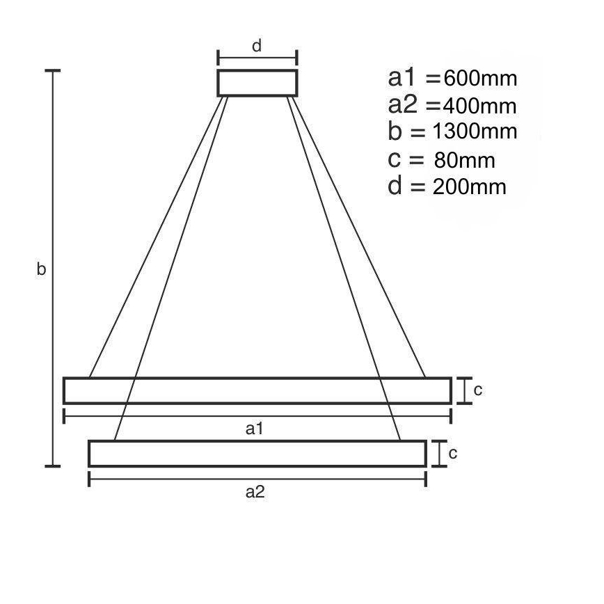 LED Dimmable chandelier on a string LED/80W/230V 3000-6500K + remote control