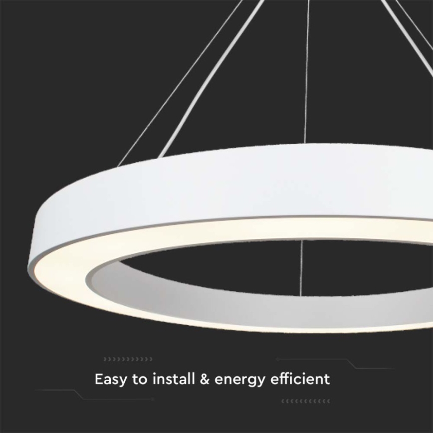 LED Dimmable chandelier on a string LED/90W/230V 4000K d. 100 cm white