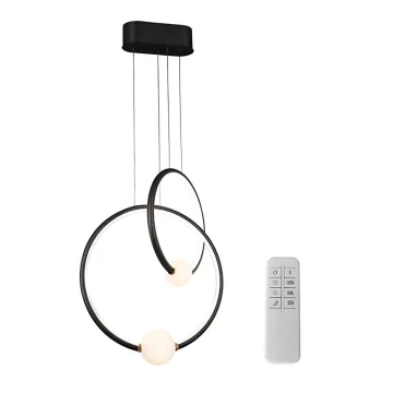 LED Dimmable chandelier on a string LIV LED/50W/230V black + remote control