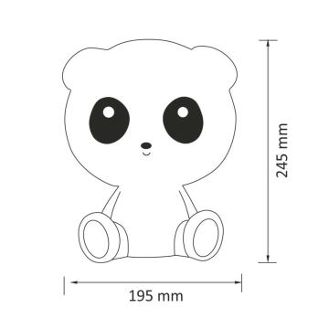 LED Dimmable children's touch lamp PANDA LED/2,5W/3,7V 1200 mAh