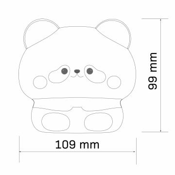 LED Dimmable children's touch lamp PANDA LED/2W/3,7V 1200 mAh