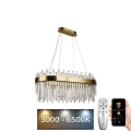 LED Dimmable crystal chandelier on a string LED/100W/230V 3000-6500K gold + remote control