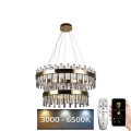LED Dimmable crystal chandelier on a string LED/190W/230V 3000-6500K + remote control