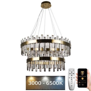 LED Dimmable crystal chandelier on a string LED/190W/230V 3000-6500K + remote control