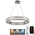 LED Dimmable crystal chandelier on a string LED/50W/230V 3000-6500K chrome + remote control