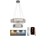 LED Dimmable crystal chandelier on a string LED/65W/230V 3000-6500K chrome + remote control