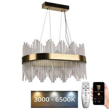 LED Dimmable crystal chandelier on a string LED/70W/230V 3000-6500K + remote control