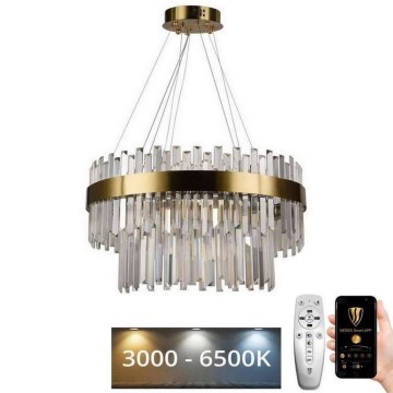 LED Dimmable crystal chandelier on a string LED/80W/230V 3000-6500K + remote control