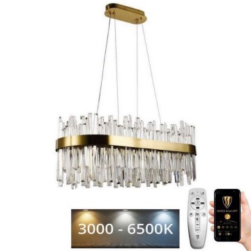 LED Dimmable crystal chandelier on a string LED/90W/230V 3000-6500K + remote control