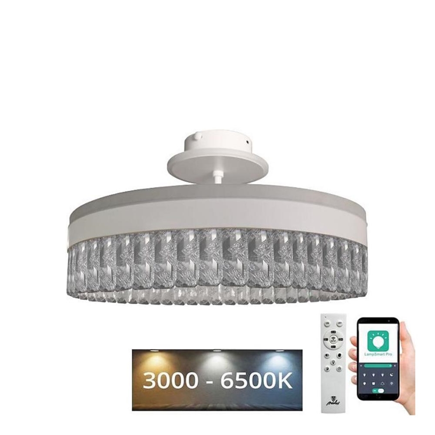 LED Dimmable crystal surface-mounted chandelier LED/75W/230V 3000-6500K white + remote control