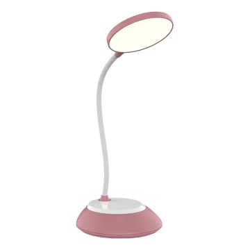 LED Dimmable rechargeable table lamp VISUA LED/5W/5V 3000-5000K 1200 mAh pink