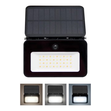 LED Dimmable solar floodlight with motion and dusk sensor LED/6W/2200 mAh 3000/4000/6500K IP65