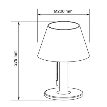 LED Dimmable solar lamp VIOLA LED/3,7V IP44