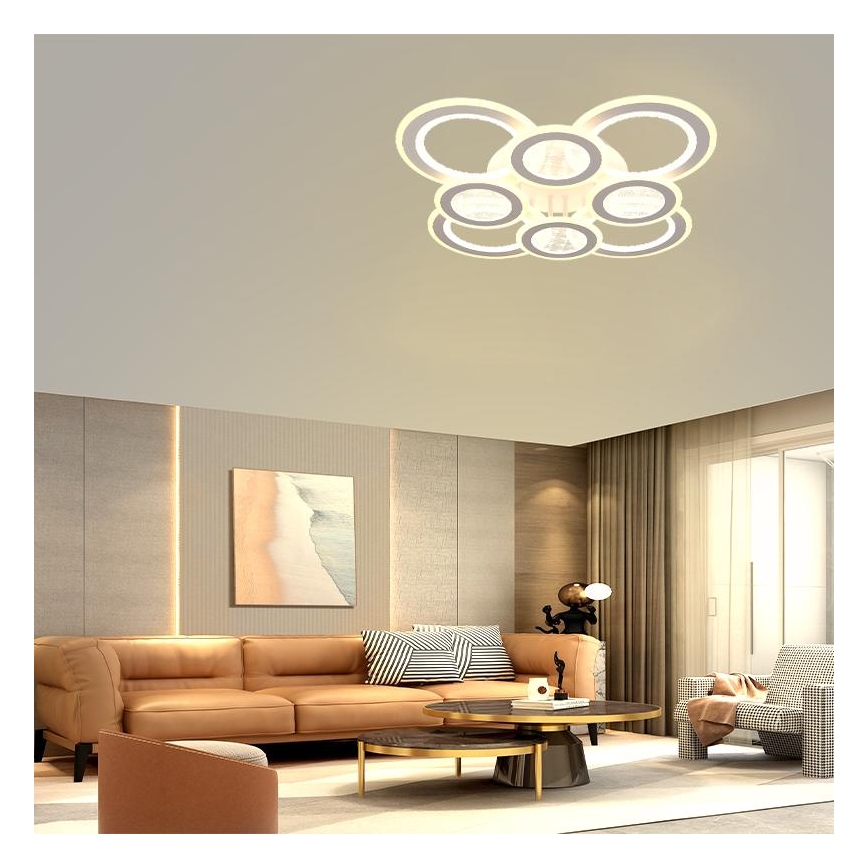 LED Dimmable surface-mounted chandelier LED/200W/230V 3000-6500K + remote control