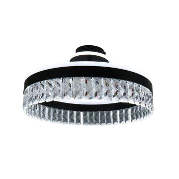 LED Dimmable crystal surface-mounted chandelier LED/75W/230V 3000-6500K black + remote control