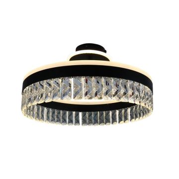 LED Dimmable crystal surface-mounted chandelier LED/75W/230V 3000-6500K black + remote control