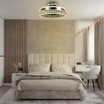 LED Dimmable crystal surface-mounted chandelier LED/75W/230V 3000-6500K chrome + remote control