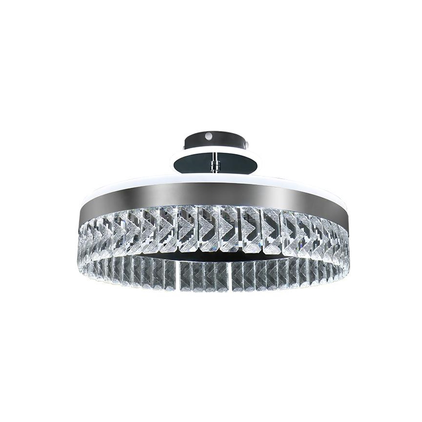 LED Dimmable crystal surface-mounted chandelier LED/75W/230V 3000-6500K chrome + remote control