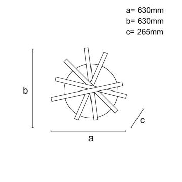 LED Dimmable surface-mounted chandelier LED/75W/230V 3000-6500K + remote control