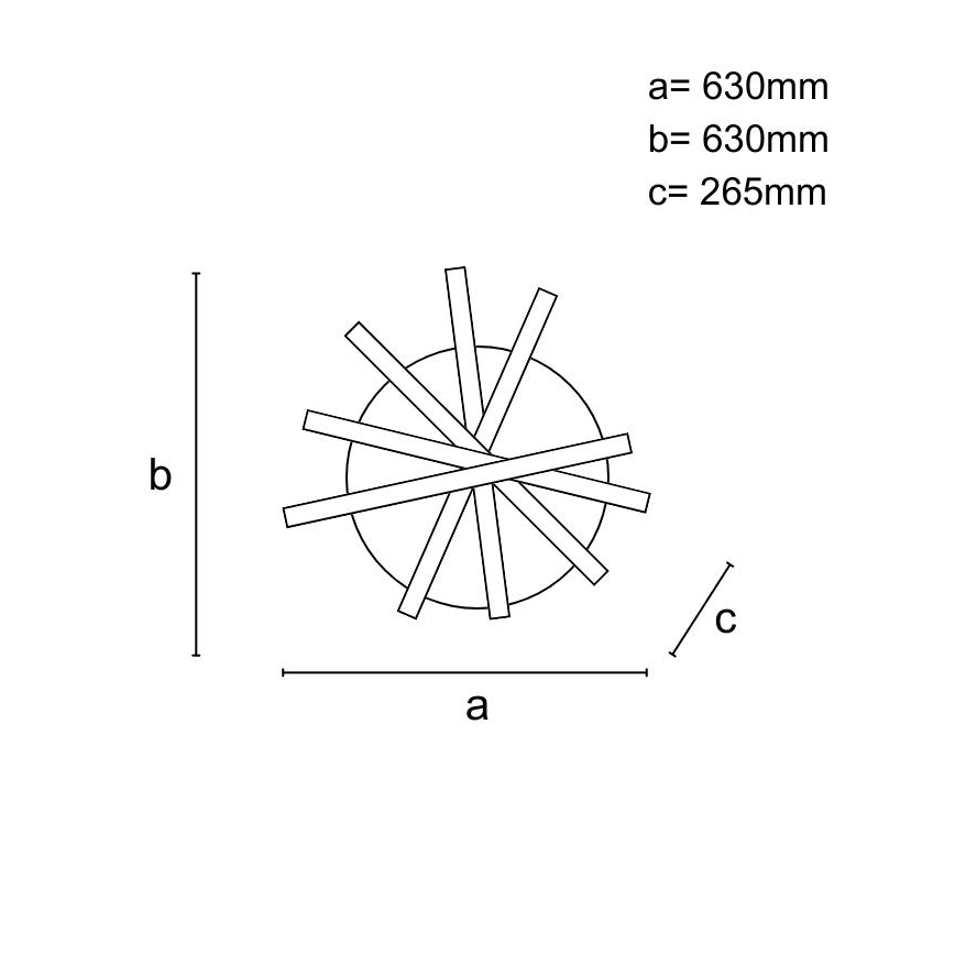 LED Dimmable surface-mounted chandelier LED/75W/230V 3000-6500K + remote control