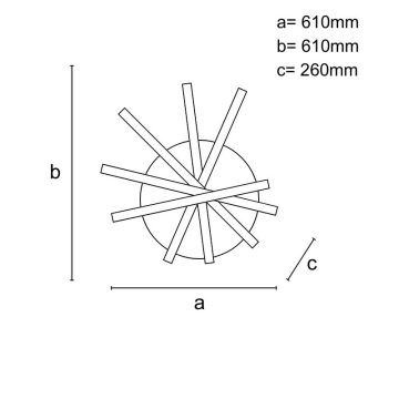 LED Dimmable surface-mounted chandelier LED/75W/230V 3000-6500K + remote control