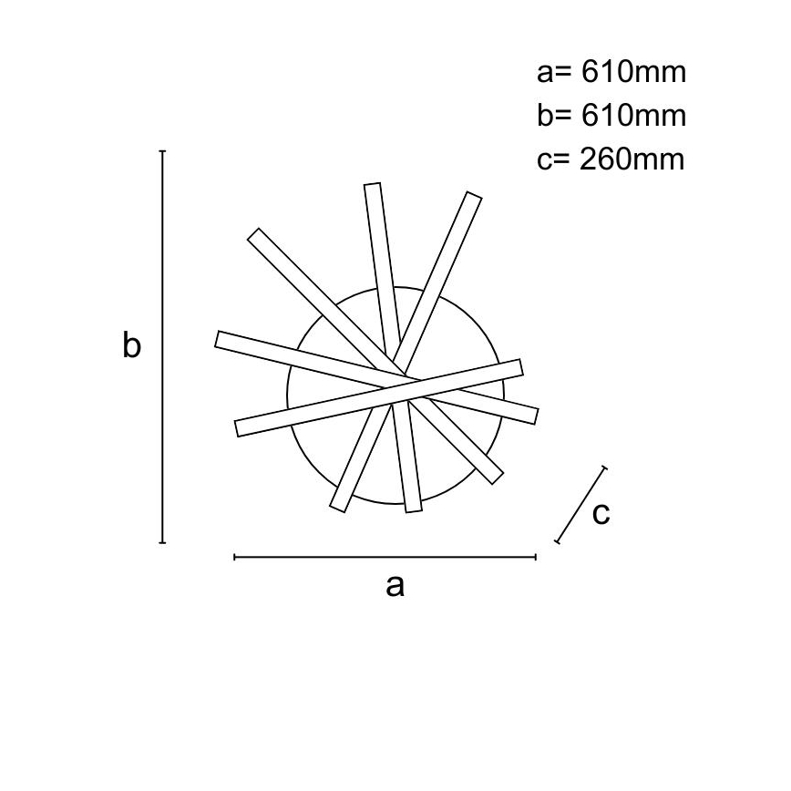 LED Dimmable surface-mounted chandelier LED/75W/230V 3000-6500K + remote control