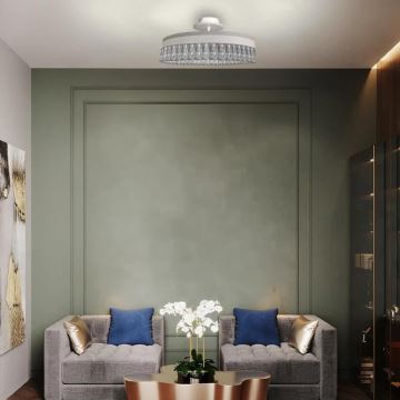 LED Dimmable crystal surface-mounted chandelier LED/75W/230V 3000-6500K white + remote control