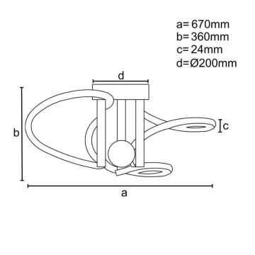 LED Dimmable surface-mounted chandelier LED/80W/230V 3000-6500K + remote control