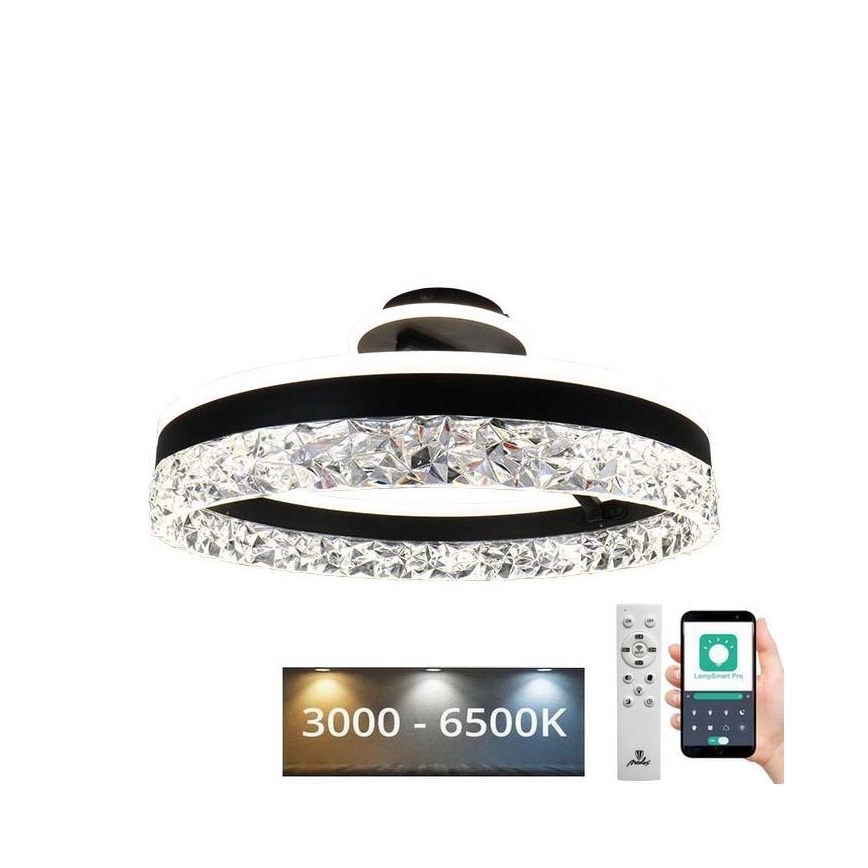 LED Dimmable surface-mounted chandelier LED/86W/230V 3000-6500K black + remote control