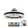 LED Dimmable surface-mounted chandelier LED/86W/230V 3000-6500K black + remote control