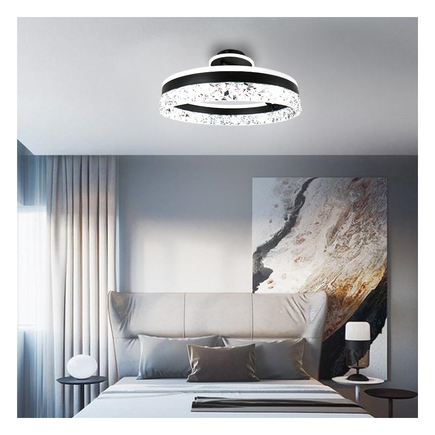 LED Dimmable surface-mounted chandelier LED/86W/230V 3000-6500K black + remote control