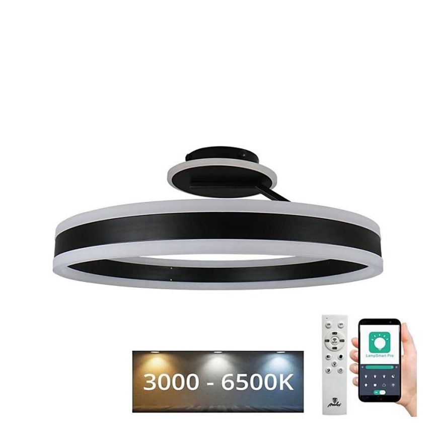 LED Dimmable surface-mounted chandelier LED/86W/230V 3000-6500K black + remote control