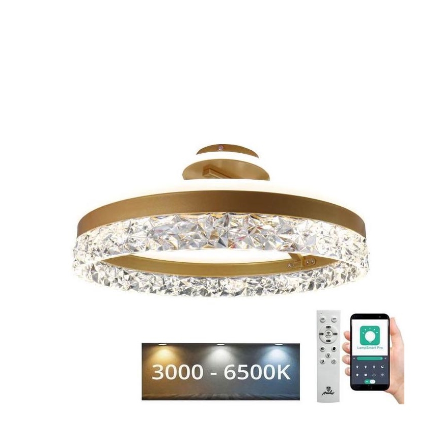 LED Dimmable surface-mounted chandelier LED/86W/230V 3000-6500K gold + remote control