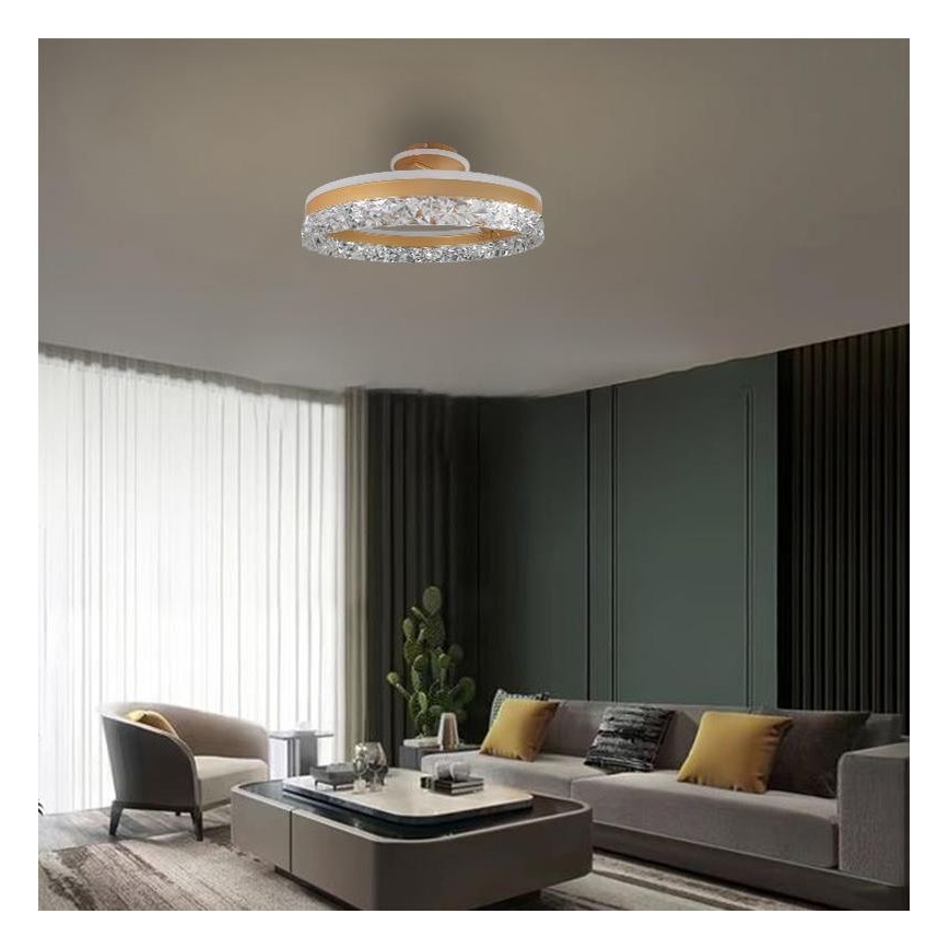 LED Dimmable surface-mounted chandelier LED/86W/230V 3000-6500K gold + remote control