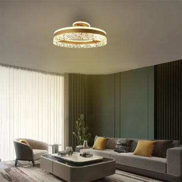 LED Dimmable surface-mounted chandelier LED/86W/230V 3000-6500K gold + remote control