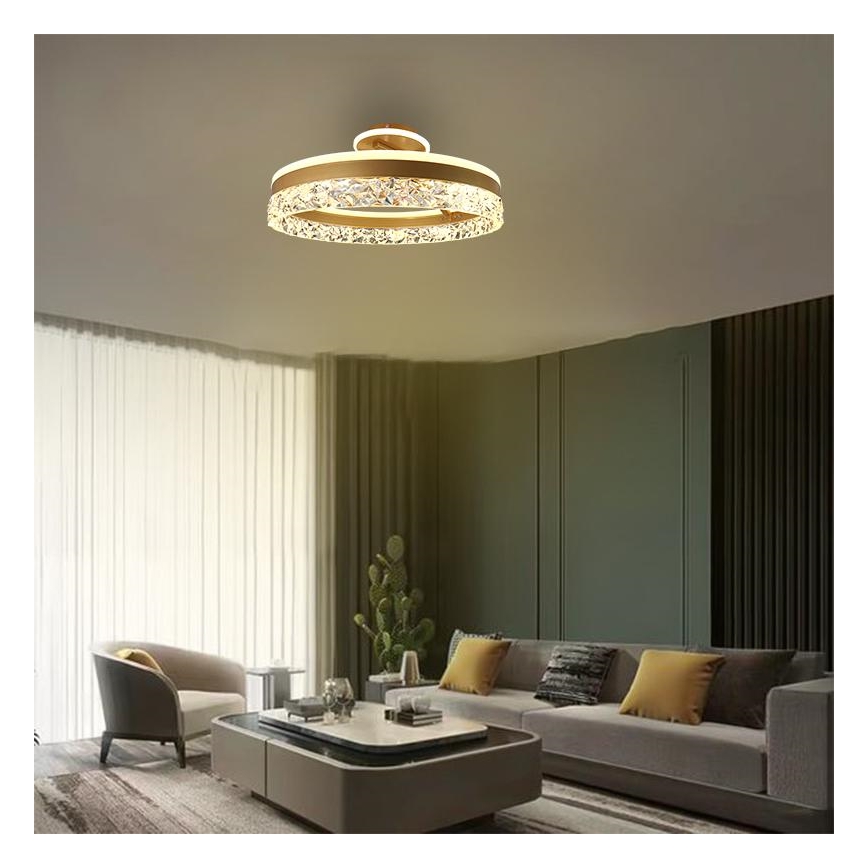 LED Dimmable surface-mounted chandelier LED/86W/230V 3000-6500K gold + remote control