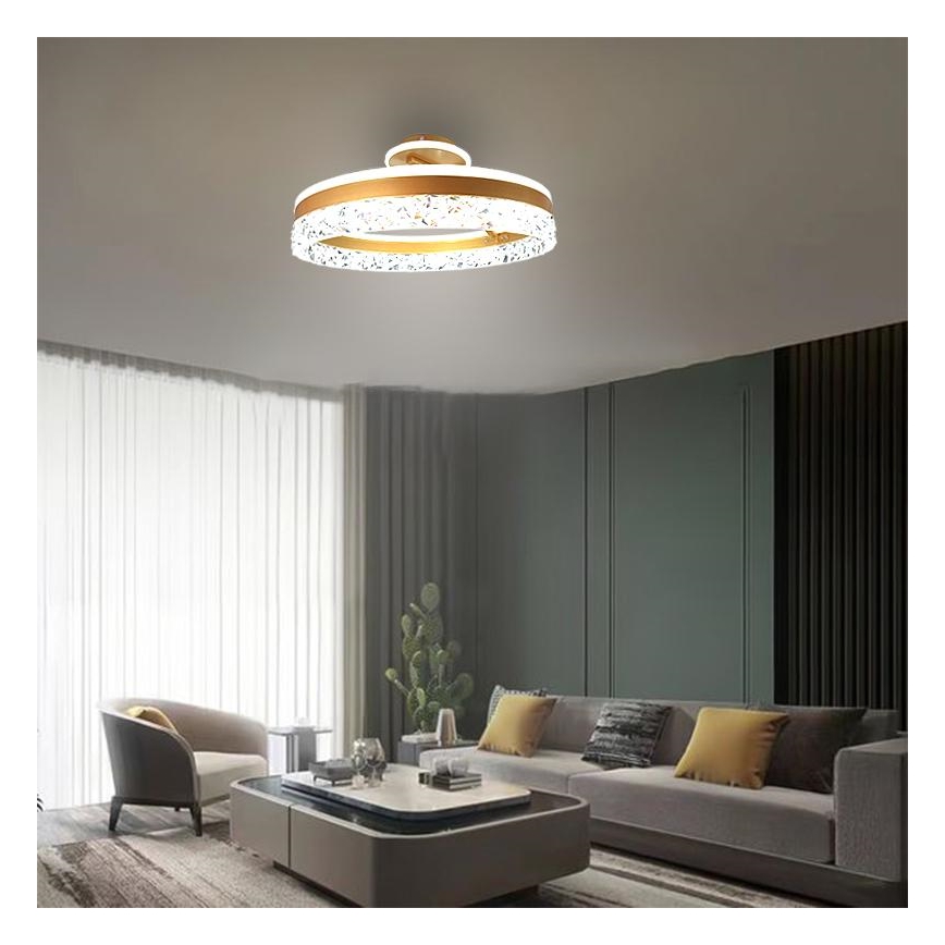 LED Dimmable surface-mounted chandelier LED/86W/230V 3000-6500K gold + remote control