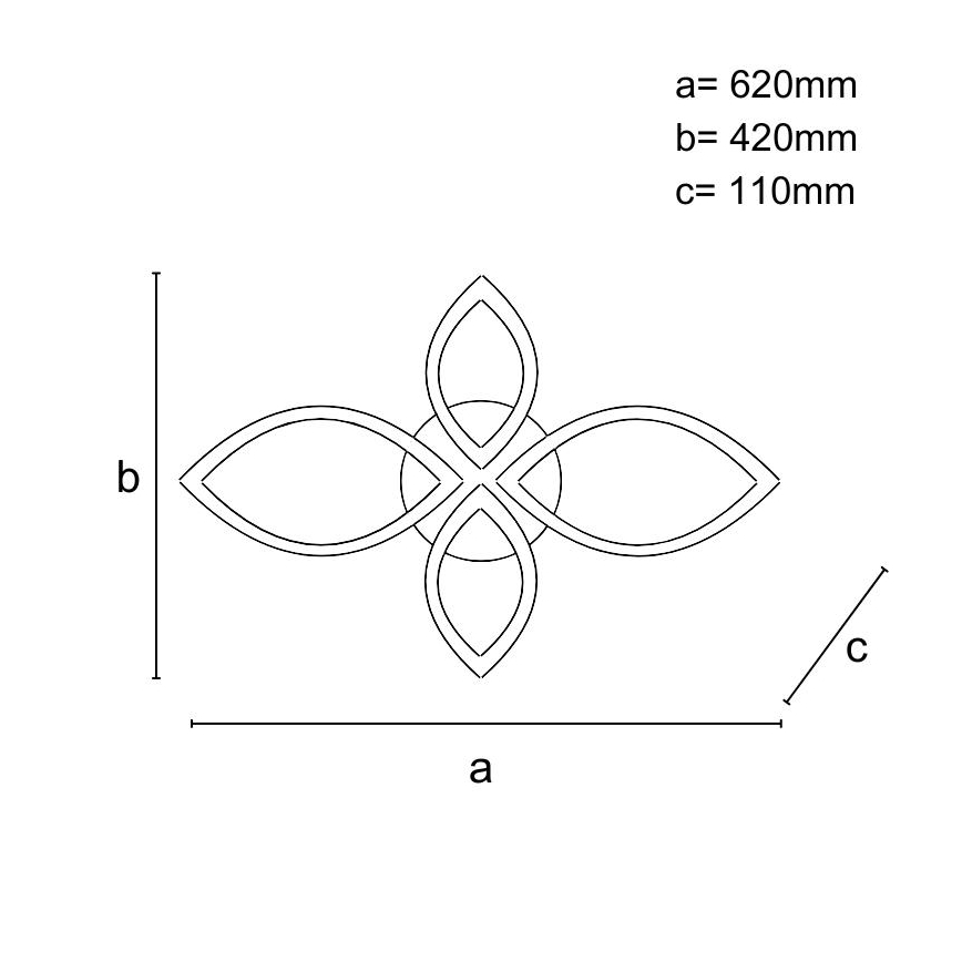 LED Dimmable surface-mounted chandelier LED/95W/230V 3000-6500K + remote control