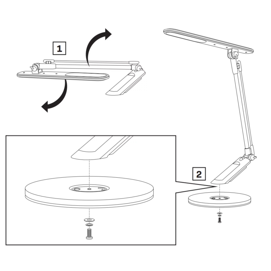 LED Dimmable touch table lamp OPTIMUM LED/7W/230V USB 3000/4000/6000K silver