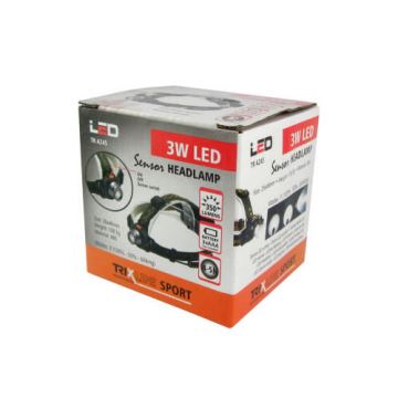 LED Headlamp with sensor LED/3W/3xAAA