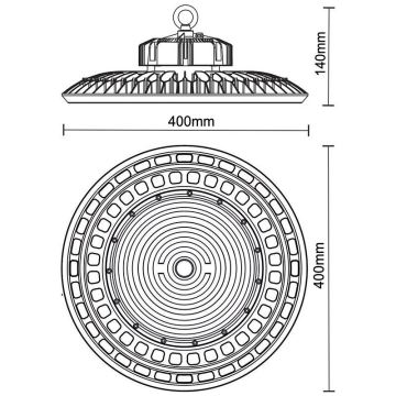 LED Heavy-duty light UFO HIGHBAY LED/200W/230V 5000K IP65