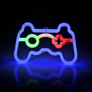 LED Neon wall decoration GAME LED/3W/3xAA USB blue