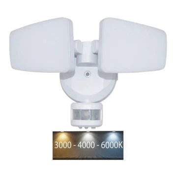 LED Outdoor floodlight with a sensor LED/24W/230V 3000/4000/6000K IP54 white